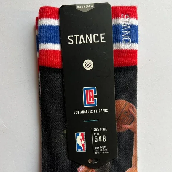 STANCE NBA Future Legends Men's Crew Socks LA Clippers PAUL/GRIFFIN M 6-8.5 NEW - Picture 6 of 7
